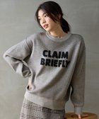 【エニー/ANY】の【洗濯機可】スウェットライクフェザーロゴニット グレー×ブラック|ID: prp329100004243321 ipo3291000000034296620