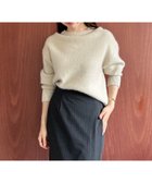 【アンフィーロ 自由区/UNFILO】の【WEB&一部店舗限定】洗える へアリースウェット クルーネックニット エクリュ|ID:prp329100004243332