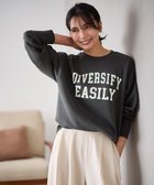 【エニィファム/any FAM】の【洗濯機可】裏起毛スウェットロゴプルオーバー チャコール|ID: prp329100004243342 ipo3291000000032646865