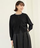 【アンフィーロ 自由区/UNFILO】の【洗える】ネックビジュー カーディガン ブラック|ID: prp329100004243357 ipo3291000000032230210