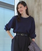 【アンフィーロ 自由区/UNFILO】の【洗える】ネックビジュー ニット ネイビー|ID: prp329100004243359 ipo3291000000032129581