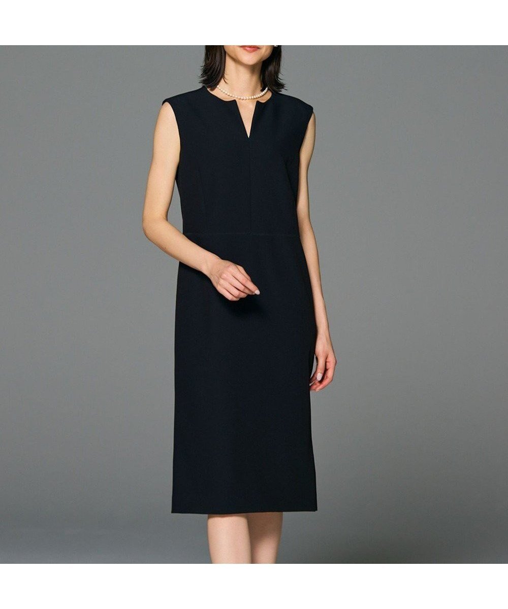 【ベイジ,/BEIGE,】の【洗える】LUIZA / Iラインワンピース インテリア・キッズ・メンズ・レディースファッション・服の通販 founy(ファニー) 　ファッション　Fashion　レディースファッション　Fashion for Women　ワンピース　Dresses　オケージョン　Occasion Wear　シンプル　Simple, Minimal　ジャケット　Jacket, Outerwear　スタイリッシュ　Stylish, Fashionable　ストレッチ　Stretch, Stretchy Fabric　スーツ　Suit, Formalwear　セットアップ　Set-Up, Coordinated Outfit　セレモニー　Ceremony　チェリー　Cherry, Cherry Pattern　ドレス　Dress, One-Piece　ビジネス 仕事 通勤　Business / Work / Commuting　夏　Summer　定番　Standard, Basic Item　S/S・春夏　SS, Spring/Summer, Warm Season　洗える　Machine Washable　A/W・秋冬　Autumn/Winter　Black|ID: prp329100004243494 ipo3291000000032392711