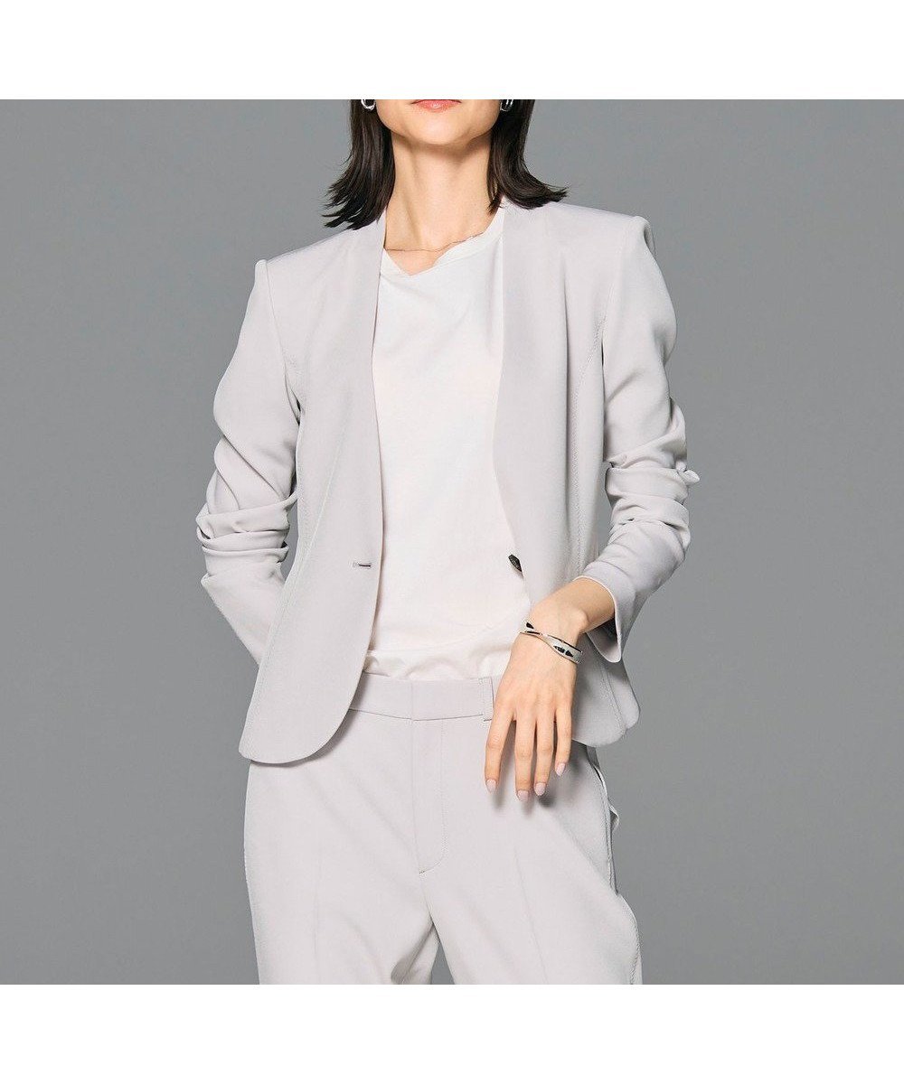 【ベイジ,/BEIGE,】の【洗える】LUIZA / ノーカラージャケット インテリア・キッズ・メンズ・レディースファッション・服の通販 founy(ファニー) 　ファッション　Fashion　レディースファッション　Ladies' Fashion Online　アウター　Coat Outerwear　ジャケット　Jackets　ノーカラージャケット　No Collar Leather Jackets　インナー　Inner　ジャケット　Jacket　ストレッチ　Stretch　スーツ　Suit　セットアップ　Set Up　セレモニー　Ceremony　人気　Popularity　ビジネス 仕事 通勤　Business　夏　Summer　定番　Standard　S/S・春夏　Ss・Spring/Summer　洗える　Washable　A/W・秋冬　Aw・Autumn/Winter・Fw・Fall-Winter　L.Grey|ID: prp329100004243495 ipo3291000000032458294