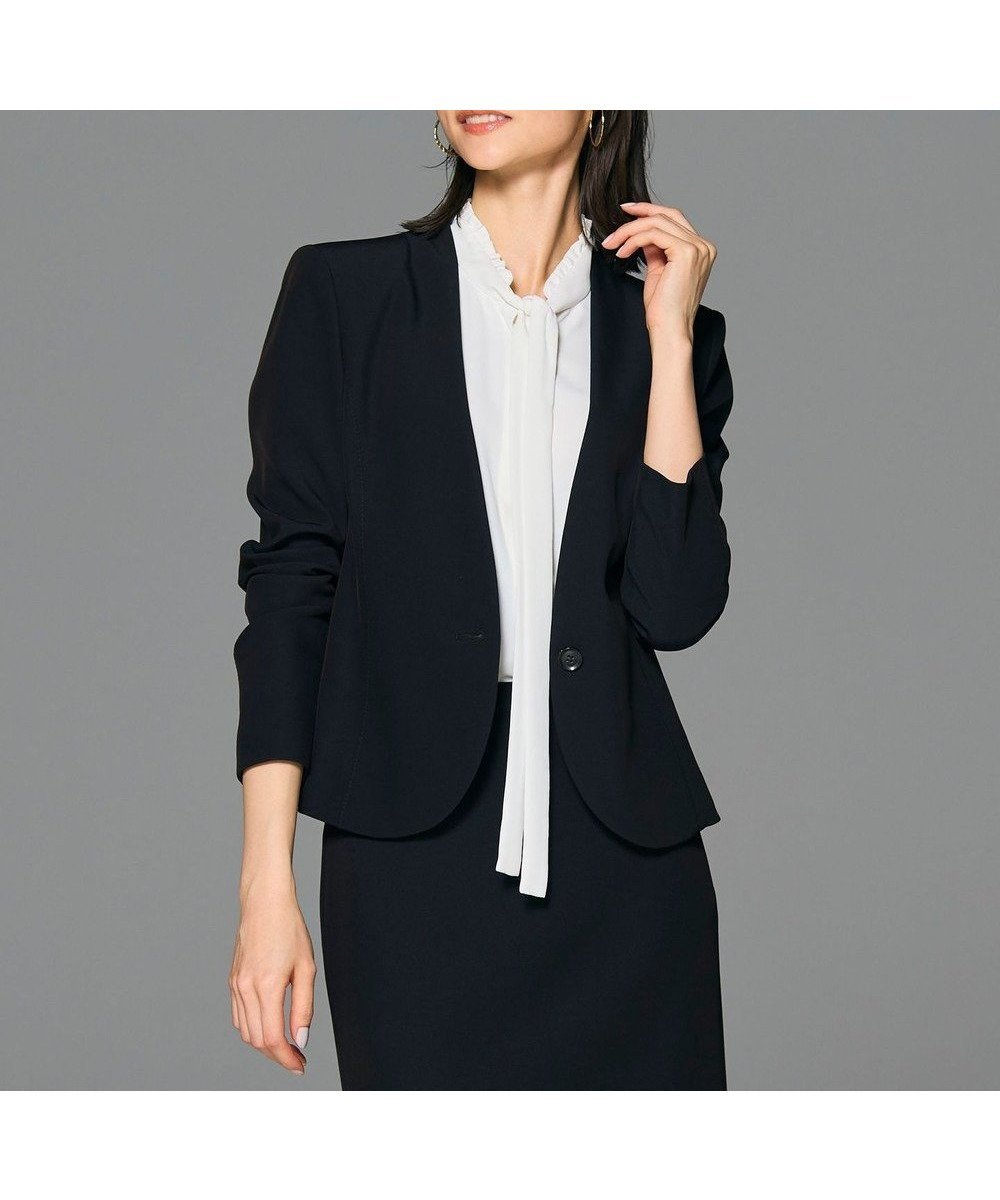 【ベイジ,/BEIGE,】の【洗える】LUIZA / ノーカラージャケット インテリア・キッズ・メンズ・レディースファッション・服の通販 founy(ファニー) 　ファッション　Fashion　レディースファッション　Ladies' Fashion Online　アウター　Coat Outerwear　ジャケット　Jackets　ノーカラージャケット　No Collar Leather Jackets　インナー　Inner　ジャケット　Jacket　ストレッチ　Stretch　スーツ　Suit　セットアップ　Set Up　セレモニー　Ceremony　人気　Popularity　ビジネス 仕事 通勤　Business　夏　Summer　定番　Standard　S/S・春夏　Ss・Spring/Summer　洗える　Washable　A/W・秋冬　Aw・Autumn/Winter・Fw・Fall-Winter　Black|ID: prp329100004243495 ipo3291000000032458295