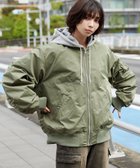 【ウィゴー/WEGO】の【ユニセックス着用ITEM】パテッドフードMA-1 カーキ|ID:prp329100004243619