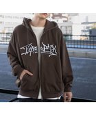 【ウィゴー/WEGO / MEN】のワッペンロゴジップパーカー ブラウン|ID: prp329100004243623 ipo3291000000029439721