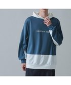 【ウィゴー/WEGO / MEN】のドルマンポンチプルパーカー ブルー|ID: prp329100004243652 ipo3291000000029439983