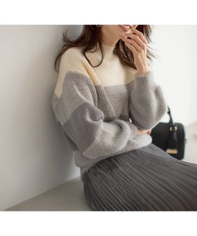 【エニィ スィス/any SiS】の【洗える】グラデーションフェザー ニット 人気、トレンドファッション・服の通販 founy(ファニー) ファッション Fashion レディースファッション WOMEN トップス・カットソー Tops/Tshirt ニット Knit Tops A/W・秋冬 Aw・Autumn/Winter・Fw・Fall-Winter グラデーション Gradation セーター Sweater フェザー Feather ボーダー Border モックネック Mock Neck ラベンダー Lavender NEW・新作・新着・新入荷 New Arrivals 洗える Washable |ID:prp329100004243678