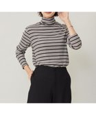 【ジェイ プレス/J.PRESS】のカシミヤシルクリブタートル ボーダー カットソー ホワイト系1|ID:prp329100004246906