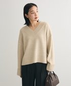 【グリーンパークス/Green Parks】のラメVネックコンパクトニットプルオーバー Beige|ID: prp329100004248043 ipo3291000000029478140