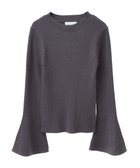 【グリーンパークス/Green Parks】の・swing by ベルスリーブクルーリブニット Charcoal Gray|ID: prp329100004248045 ipo3291000000029478149