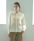 【イェッカ ヴェッカ/YECCA VECCA】のエンブロイダリーレースMIXシャツ Ivory|ID: prp329100004248069 ipo3291000000029863370