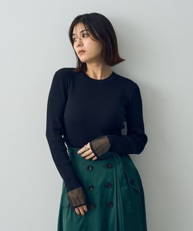 【イェッカ ヴェッカ/YECCA VECCA】 袖口シアーリブニット人気、トレンドファッション・服の通販 founy(ファニー) ファッション Fashion レディースファッション WOMEN トップス・カットソー Tops/Tshirt ニット Knit Tops NEW・新作・新着・新入荷 New Arrivals A/W・秋冬 Aw・Autumn/Winter・Fw・Fall-Winter おすすめ Recommend シアー Sheer スリット Slit セーター Sweater フェミニン Feminine ポケット Pocket |ID:prp329100004248071