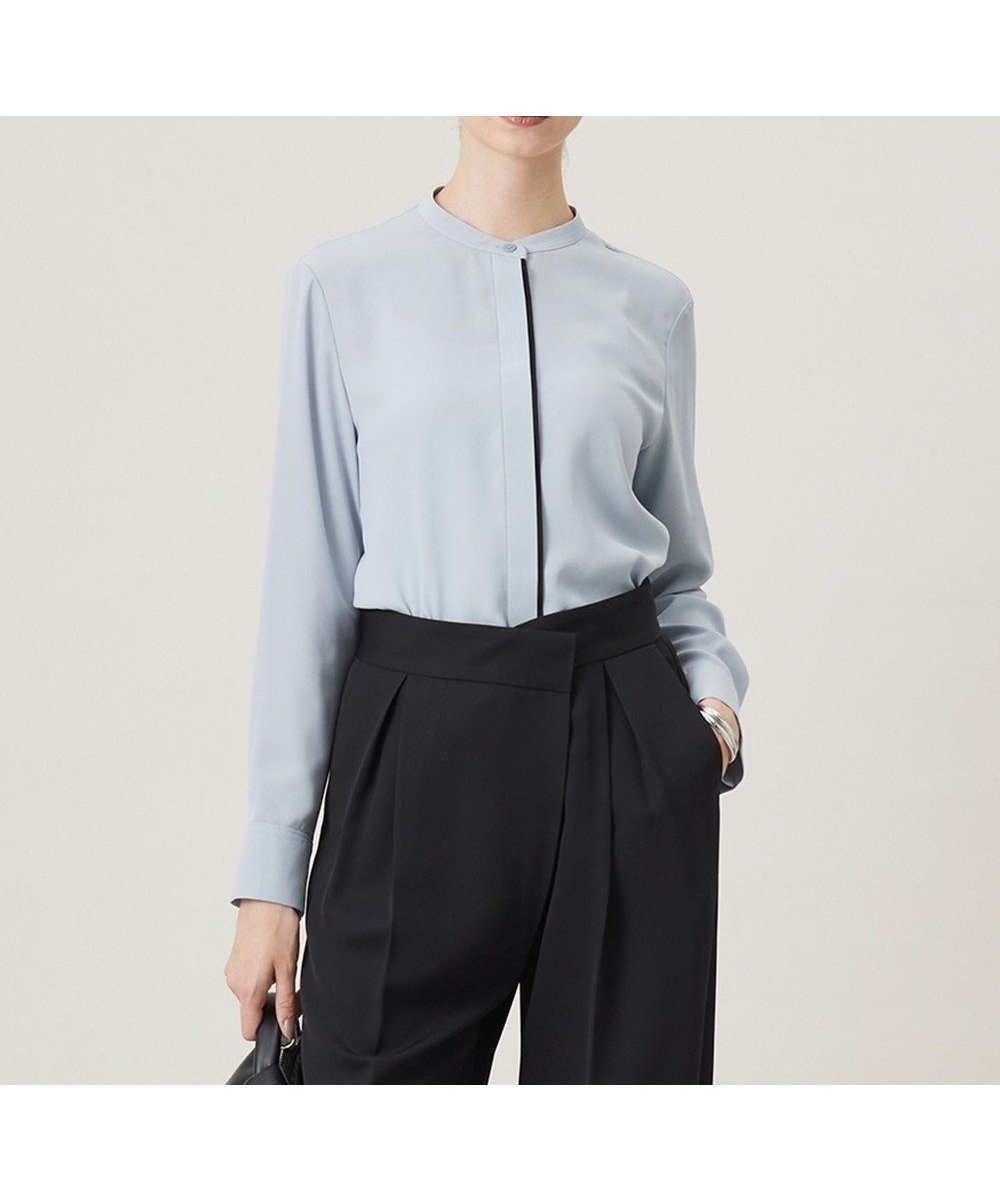 【アイシービー/iCB】の【UVケア・速乾・洗える】BackSatinAmunzen バンドカラーブラウス 人気、トレンドファッション・服の通販 founy(ファニー) ファッション Fashion レディースファッション Fashion for Women トップス・カットソー Cut & Sew Tops シャツ・ブラウス・オフィスカジュアル Elegant Blouses & Button-Ups インナー Innerwear 洗える Machine Washable サテン Satin, Glossy Fabric スーツ Suit, Formalwear 定番 Standard, Basic Item 人気 Popular, Best Seller プリント Print, Printed Pattern A/W・秋冬 Autumn/Winter 夏 Summer セレモニー Ceremony ビジネス 仕事 通勤 Business / Work / Commuting 2025年 2025 2025春夏・S/S Spring/Summer 2025 SS25 other-1|ID: prp329100004248138 ipo3291000000033616831