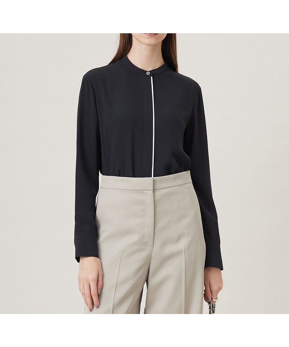 【アイシービー/iCB】の【UVケア・速乾・洗える】BackSatinAmunzen バンドカラーブラウス インテリア・キッズ・メンズ・レディースファッション・服の通販 founy(ファニー) ファッション Fashion レディースファッション Fashion for Women トップス・カットソー Cut & Sew Tops シャツ・ブラウス・オフィスカジュアル Elegant Blouses & Button-Ups インナー Innerwear 洗える Machine Washable サテン Satin, Glossy Fabric スーツ Suit, Formalwear 定番 Standard, Basic Item 人気 Popular, Best Seller プリント Print, Printed Pattern A/W・秋冬 Autumn/Winter 夏 Summer セレモニー Ceremony ビジネス 仕事 通勤 Business / Work / Commuting 2025年 2025 2025春夏・S/S Spring/Summer 2025 SS25 ブラック系|ID: prp329100004248138 ipo3291000000033616839