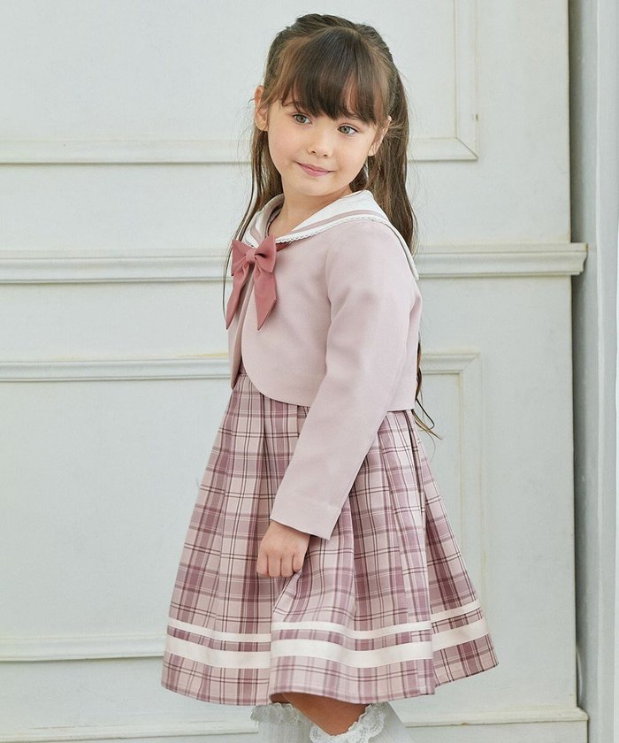 【エニファム/any FAM / KIDS】の【2点セット】セーラージャケット+チェックワンピース インテリア・キッズ・メンズ・レディースファッション・服の通販 founy(ファニー) https://founy.com/ ファッション Fashion キッズファッション KIDS ワンピース Dress/Kids 春 Spring ジャケット Jacket チェック Check ハンカチ Handkerchief ポケット Pocket リボン Ribbon レース Race S/S・春夏 Ss・Spring/Summer 再入荷 Restock/Back In Stock/Re Arrival 夏 Summer エレガント 上品 Elegant セレモニー Ceremony 入学式 Entrance Ceremony |ID: prp329100004250810 ipo3291000000031961590