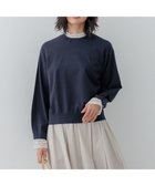 【23区/NIJYUSANKU】の【洗える】ヴィスコースストレッチ レースコンビ ニット ネイビー系|ID:prp329100004250857
