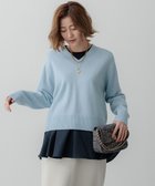 【23区/NIJYUSANKU】の【先行予約/洗える】ウールカシミヤ Vネック ニット スカイブルー系|ID:prp329100004250861