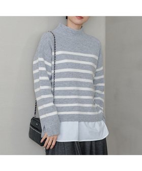 【23区/NIJYUSANKU】 【先行予約/洗える】ウールカシミヤ ボーダー ニット人気、トレンドファッション・服の通販 founy(ファニー) ファッション Fashion レディースファッション WOMEN トップス・カットソー Tops/Tshirt ニット Knit Tops 洗える Washable 畦 Ridge カシミヤ Cashmere スリット Slit セーター Sweater ダウン Down ハイネック High Neck バランス Balance ベーシック Basic ボーダー Border 冬 Winter A/W・秋冬 Aw・Autumn/Winter・Fw・Fall-Winter NEW・新作・新着・新入荷 New Arrivals |ID:prp329100004250862