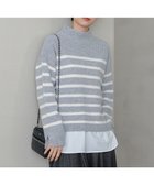 【23区/NIJYUSANKU】の【先行予約/洗える】ウールカシミヤ ボーダー ニット 人気、トレンドファッション・服の通販 founy(ファニー) ファッション Fashion レディースファッション WOMEN トップス・カットソー Tops/Tshirt ニット Knit Tops 洗える Washable 畦 Ridge カシミヤ Cashmere スリット Slit セーター Sweater ダウン Down ハイネック High Neck バランス Balance ベーシック Basic ボーダー Border 冬 Winter A/W・秋冬 Aw・Autumn/Winter・Fw・Fall-Winter NEW・新作・新着・新入荷 New Arrivals thumbnail ライトグレー×オフ|ID: prp329100004250862 ipo3291000000029501367