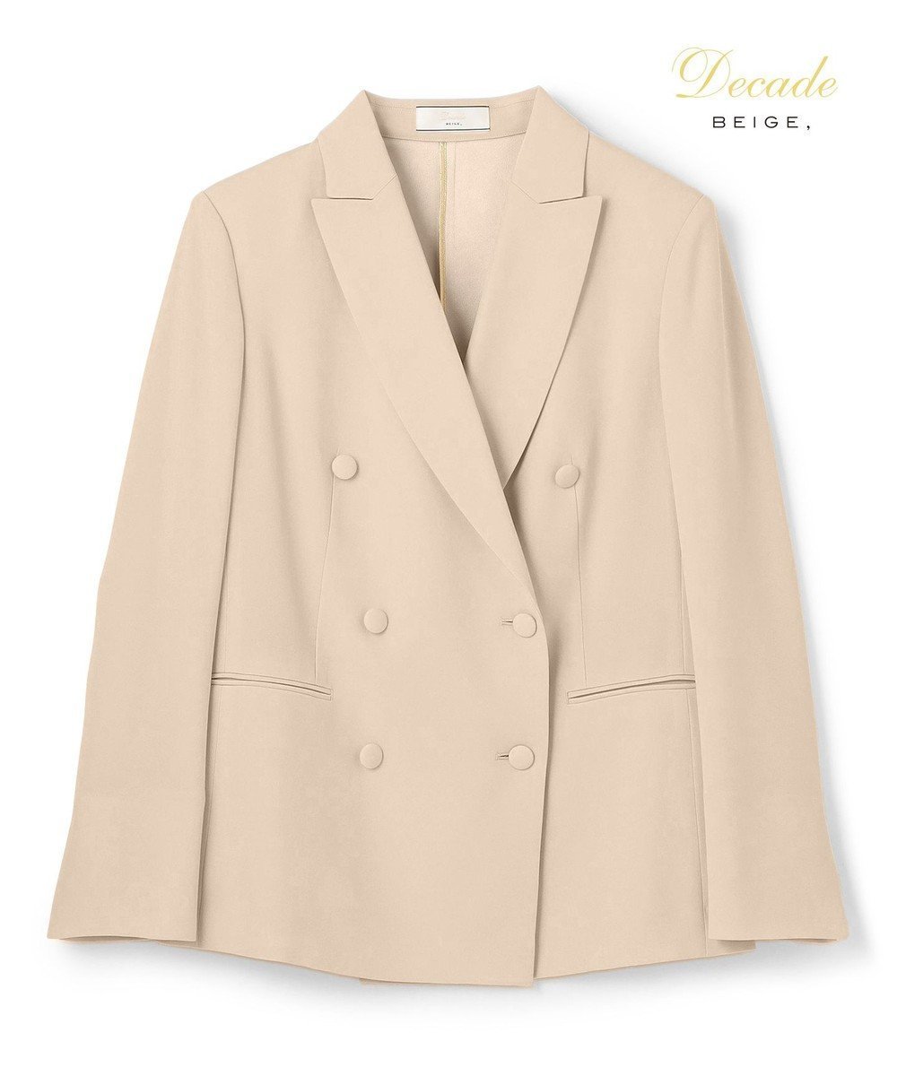 【ベイジ,/BEIGE,】の【洗える】CINDY / ダブルブレストジャケット 人気、トレンドファッション・服の通販 founy(ファニー) 　ファッション　Fashion　レディースファッション　WOMEN　アウター　Coat Outerwear　ジャケット　Jackets　インナー　Inner　ウォッシャブル　Washable　オケージョン　Occasion　洗える　Washable　クラシック　Classic　サテン　Satin　ジャケット　Jacket　ストレッチ　Stretch　スリット　Slit　スーツ　Suit　ダブル　Double　人気　Popularity　ボトム　Bottom　NEW・新作・新着・新入荷　New Arrivals　おすすめ　Recommend　ビジネス 仕事 通勤　Business　 other-1|ID: prp329100004250892 ipo3291000000029501481