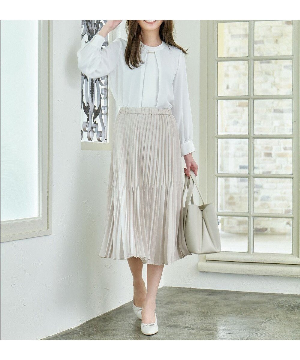 【エニー/ANY】の【ウエストゴム】2段プリーツスカート 人気、トレンドファッション・服の通販 founy(ファニー) 　ファッション　Fashion　レディースファッション　Fashion for Women　スカート　Skirts　プリーツスカート / 上品フェミニンスタイル　Pleated Skirts　おすすめ　Recommended / Our Picks　シンプル　Simple, Minimal　セットアップ　Set-Up, Coordinated Outfit　プリーツ　Pleats, Pleated　夏　Summer　春　Spring　S/S・春夏　SS, Spring/Summer, Warm Season　 other-1|ID: prp329100004251077 ipo3291000000036287191