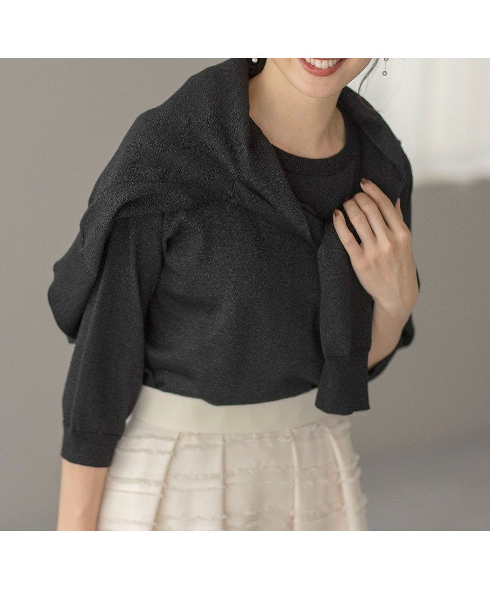 【組曲/KUMIKYOKU】の【WEB限定・2SET】ラメ入りアンサンブルニット 人気、トレンドファッション・服の通販 founy(ファニー) 　ファッション　Fashion　レディースファッション　WOMEN　トップス・カットソー　Tops/Tshirt　ニット　Knit Tops　アンサンブル　Knit Ensemble　アンサンブル　Ensemble　インナー　Inner　春　Spring　カーディガン　Cardigan　サテン　Satin　シンプル　Simple　トレンド　Trend　長袖　Long Sleeve　ベーシック　Basic　A/W・秋冬　Aw・Autumn/Winter・Fw・Fall-Winter　S/S・春夏　Ss・Spring/Summer　夏　Summer　エレガント 上品　Elegant　ホリデーシーズン　Holiday　 other-1|ID: prp329100004251092 ipo3291000000031941663