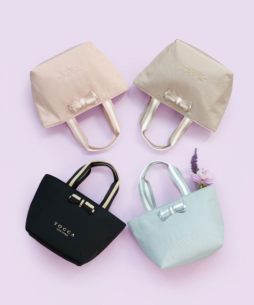 【トッカ/TOCCA】の【WEB限定】BICOLOR RIBBON COOLERBAG クーラーバッグ インテリア・キッズ・メンズ・レディースファッション・服の通販 founy(ファニー) ファッション Fashion レディースファッション Fashion for Women バッグ Bags 2025年 2025 2025春夏・S/S Spring/Summer 2025 SS25 夏 Summer S/S・春夏 SS, Spring/Summer, Warm Season ブラック系|ID: prp329100004252189 ipo3291000000033182995