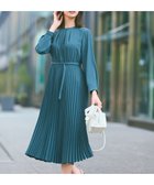 【エニィ スィス/any SiS】のノーブルプリーツ ワンピース ピーコックグリーン|ID: prp329100004255696 ipo3291000000033240743