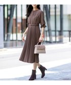 【エニィ スィス/any SiS】のノーブルプリーツ ワンピース ブラウン|ID: prp329100004255696 ipo3291000000033336718