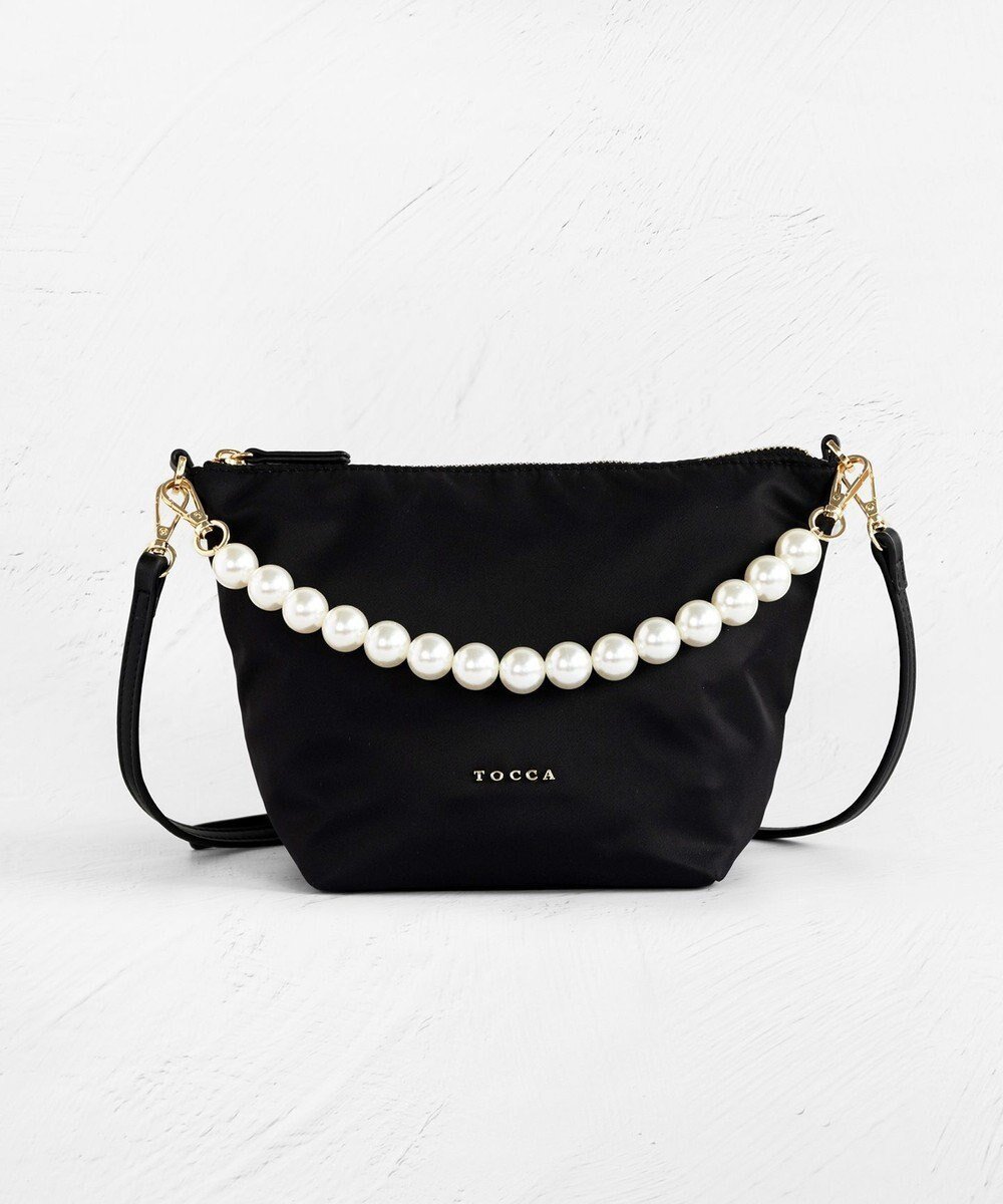 【トッカ/TOCCA】のPETITE REVE POCHETTE ポシェット インテリア・キッズ・メンズ・レディースファッション・服の通販 founy(ファニー) 　ファッション　Fashion　レディースファッション　Fashion for Women　ウォレット　Wallet　クロシェ　Crochet, Knitted Lace　ショルダー　Shoulder, Shoulder Strap　シンプル　Simple, Minimal　雑誌　Magazine, Fashion Magazine　テクスチャー　Texture, Textured Fabric　パール　Pearl, Pearl Accent　ポケット　Pocket, Pocket Detail　ポシェット　Pochette, Mini Bag　リュクス　Luxury, Elegant, High-End, Chic　S/S・春夏　SS, Spring/Summer, Warm Season　夏　Summer　エレガント 上品　Elegant　2025年　2025　2025春夏・S/S　Spring/Summer 2025 SS25　ブラック|ID: prp329100004255820 ipo3291000000032057569
