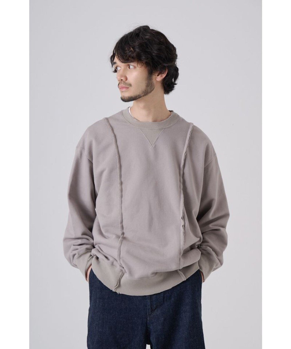 【リポ トレンタ アンニ/Ripo trenta anni / MEN】の【着心地抜群】RECONSTRUCT SWEAT SHT スウェットプルオーバー インテリア・キッズ・メンズ・レディースファッション・服の通販 founy(ファニー) 　ファッション　Fashion　メンズファッション　MEN　トップス・カットソー　Tops/Tshirt/Men　シンプル　Simple　スウェット　Sweat　タオル　Towel　ダメージ　Damage　デニム　Denim　フロント　Front　A/W・秋冬　Aw・Autumn/Winter・Fw・Fall-Winter　GREIGE|ID: prp329100004259173 ipo3291000000029579548