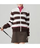 【23区 ゴルフ/NIJYUSANKU GOLF】の【WOMEN】リバーシブルニットブルゾン 人気、トレンドファッション・服の通販 founy(ファニー) ファッション Fashion レディースファッション WOMEN アウター Coat Outerwear ジャケット Jackets ブルゾン Blouson/Jackets ゴルフ Golf ジャケット Jacket スタイリッシュ Stylish ブルゾン Blouson ボーダー Border A/W・秋冬 Aw・Autumn/Winter・Fw・Fall-Winter thumbnail ダークブラウン系2|ID: prp329100004260126 ipo3291000000029599690