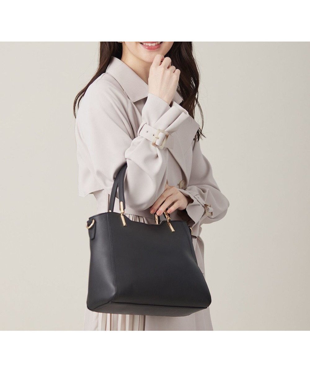 【エニィ スィス/any SiS】の【2WAY】スクエアミディトート バッグ インテリア・キッズ・メンズ・レディースファッション・服の通販 founy(ファニー) 　ファッション　Fashion　レディースファッション　Fashion for Women　バッグ　Bags　ショルダー　Shoulder, Shoulder Strap　シンプル　Simple, Minimal　スクエア　Square, Square Shape　フロント　Front, Front Design　新作・新入荷　New Arrivals / New In　ブラック|ID: prp329100004260166 ipo3291000000034282268