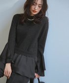【23区/NIJYUSANKU】の【23区×Oggiコラボ】フレアサテンコンビ ラメニット ブラック系|ID: prp329100004260226 ipo3291000000032246263