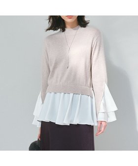 【23区/NIJYUSANKU】 【23区×Oggiコラボ】フレアサテンコンビ ラメニット人気、トレンドファッション・服の通販 founy(ファニー) 雑誌掲載アイテム Magazine Picks & Fashion Features ファッション雑誌 Fashion Magazines オッジ Oggi ファッション Fashion レディースファッション Fashion for Women トップス・カットソー Cut & Sew Tops ニット Knit Tops & Sweaters 1月号 January Issue エレガント 上品 Elegant コラボ Collaboration, Collab 軽量 Lightweight, Ultra Light サテン Satin, Glossy Fabric ショート Short, Short Length ジャケット Jacket, Outerwear ストレッチ Stretch, Stretchy Fabric スリット Slit, Slit Detail セーター Sweater, Knitwear 雑誌 Magazine, Fashion Magazine テーパード Tapered, Tapered Pants ドッキング Docking, Mixed Material ドレープ Drape, Draping Fabric フリル Frill, Ruffle フレア Flare, Flared ワイド Wide, Wide Fit A/W・秋冬 Autumn/Winter おすすめ Recommended / Our Picks ホリデーシーズン Holiday Season |ID:prp329100004260226