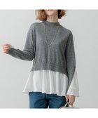 【23区/NIJYUSANKU】の【23区×Oggiコラボ】フレアサテンコンビ ラメニット グレー系|ID: prp329100004260226 ipo3291000000035557355