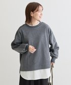 【グリーンパークス/Green Parks】のフリース袖リブドッキングプルオーバーⅡ Gray|ID:prp329100004260275