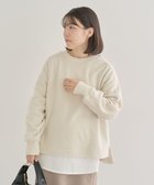 【グリーンパークス/Green Parks】のフリース袖リブドッキングプルオーバー Beige|ID: prp329100004260285 ipo3291000000030294709