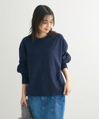 【グリーンパークス/Green Parks】のフリース袖リブドッキングプルオーバー Dark Navy|ID: prp329100004260285 ipo3291000000030294711