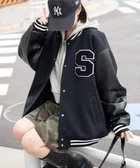 【ウィゴー/WEGO】のバックナンバリングビッグスタジャン ブラック|ID: prp329100004260331 ipo3291000000029874612