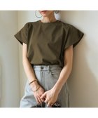 【アンフィーロ 自由区/UNFILO】の【吸水速乾/ストレッチ】フレアスリーブ Tシャツ カーキ|ID: prp329100004265454 ipo3291000000031875912