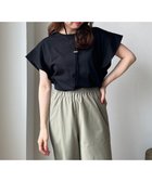 【アンフィーロ 自由区/UNFILO】の【吸水速乾/ストレッチ】フレアスリーブ Tシャツ ブラック|ID: prp329100004265454 ipo3291000000032297365