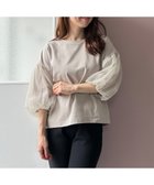 【アンフィーロ 自由区/UNFILO】の【吸水速乾/ストレッチ】チュール レイヤード Tシャツ グレージュ|ID: prp329100004265455 ipo3291000000031900273