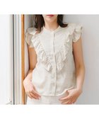 【ティアクラッセ/Tiaclasse】の【新色追加・洗える】花柄フリルシャツブラウス ベージュ|ID: prp329100004265519 ipo3291000000031973554