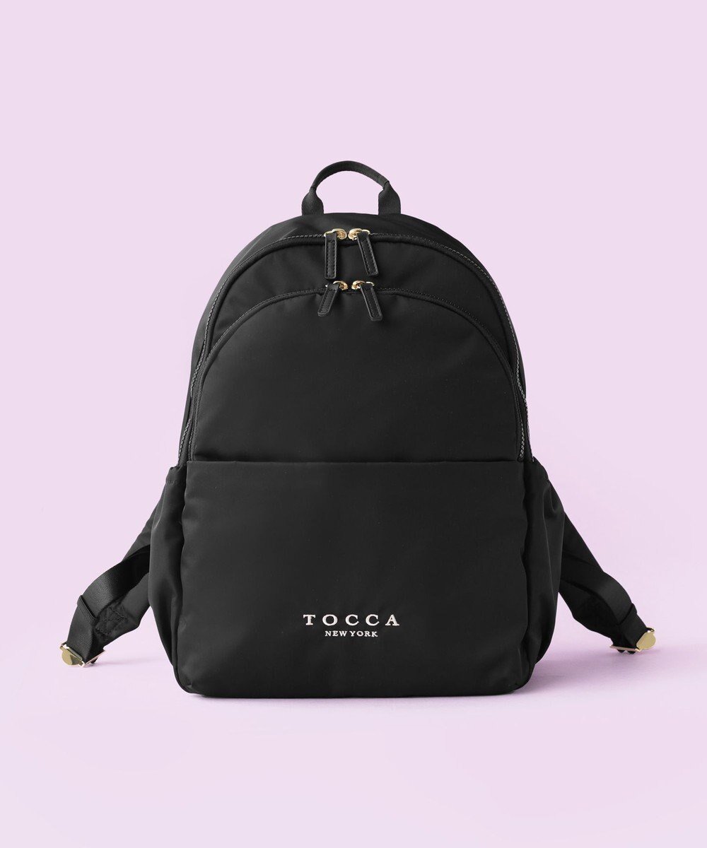 【トッカ/TOCCA】の【WEB&一部店舗限定】【A4サイズ対応・環境に優しい素材】COLLINA BACKPACK 13ポケット バックパック インテリア・キッズ・メンズ・レディースファッション・服の通販 founy(ファニー) 　ファッション　Fashion　レディースファッション　Fashion for Women　バッグ　Bags　アウトドア　Outdoor Clothing　クッション　Cushion, Throw Pillow　クラウン　Crown, Royal Motif　軽量　Lightweight, Ultra Light　シューズ　Shoes, Footwear　ジップ　Zip, Zipper　スポーツ　Sports, Activewear　財布　Wallet, Purse　フロント　Front, Front Design　ポケット　Pocket, Pocket Detail　メッシュ　Mesh, Net Fabric　ラップ　Wrap, Wrap Design　リュクス　Luxury, Elegant, High-End, Chic　リュック　Backpack, Rucksack　おすすめ　Recommended / Our Picks　旅行　Travel　ビジネス 仕事 通勤　Business / Work / Commuting　ブラック系|ID: prp329100004265666 ipo3291000000035575238