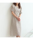 【フェルゥ/Feroux】の【洗える】サッカーチェック ワンピース ベージュ系1|ID: prp329100004265670 ipo3291000000031877135