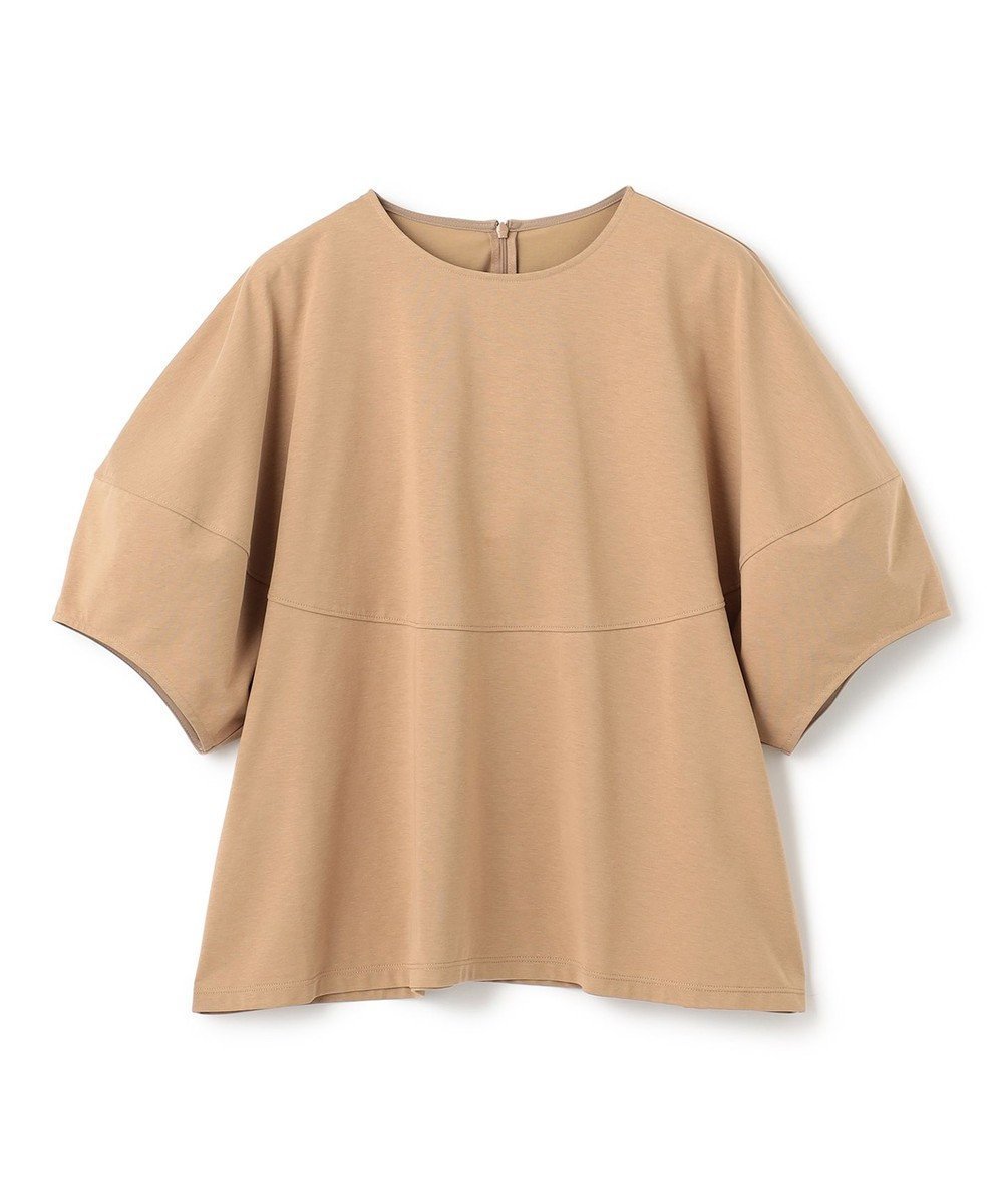 【アンフィーロ 自由区/UNFILO】のランタンスリーブ Tシャツ インテリア・キッズ・メンズ・レディースファッション・服の通販 founy(ファニー) 　ファッション　Fashion　レディースファッション　Ladies' Fashion Online　トップス・カットソー　Tops/Tshirt　シャツ/ブラウス　Shirts/Blouses　ロング / Tシャツ　T-Shirts　カットソー　Cut and Sewn　春　Spring　洗える　Washable　カッティング　Cutting　カットソー　Cut And Sew　ジャージー　Jersey　ストレッチ　Stretch　スリーブ　Sleeve　バランス　Balance　S/S・春夏　Ss・Spring/Summer　再入荷　Restock/Back In Stock/Re Arrival　夏　Summer　キャメル|ID: prp329100004265780 ipo3291000000032587465