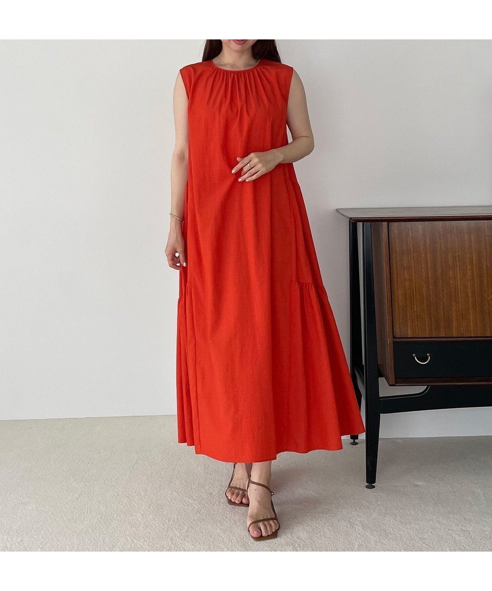 【アンフィーロ 自由区/UNFILO】のワッシャ―ティア―ドワンピース インテリア・キッズ・メンズ・レディースファッション・服の通販 founy(ファニー) ファッション Fashion レディースファッション Fashion for Women ワンピース Dresses インナー Innerwear オレンジ Orange ノースリーブ Sleeveless, No-Sleeve リラックス Relax, Relaxed Fit ワッシャー Washer, Crinkled Finish エレガント 上品 Elegant 夏 Summer 春 Spring S/S・春夏 SS, Spring/Summer, Warm Season オレンジ|ID: prp329100004265804 ipo3291000000035390611