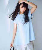 【アンフィーロ 自由区/UNFILO】の【接触冷感/ストレッチ/シワになりにくい】BEAUTY FORM ペプラムTシャツ スカイブルー|ID: prp329100004265813 ipo3291000000031966433